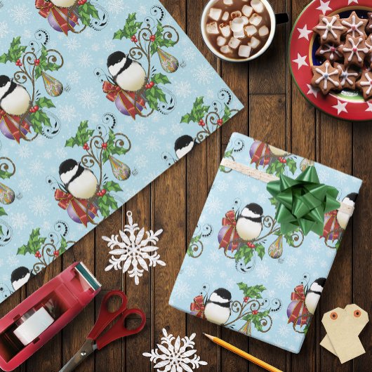 Papier Cadeau Noël de poulet d'hiver