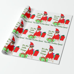Papier Cadeau Noël de Rat terrier