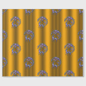 Papier Cadeau Noël de rennes roses décoratifs (Plat)