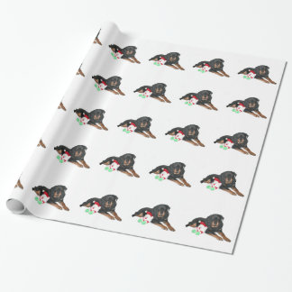 Papier Cadeau Noël de rottweiler