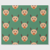 Papier Cadeau Noël de Rudolph (Plat)