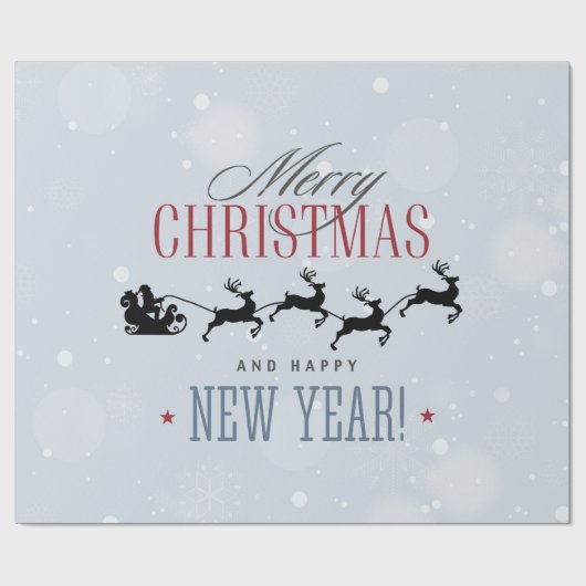 Papier Cadeau Noël de Santa and his Flying (Plat)