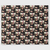 Papier Cadeau Noël de Santa Hat Mona Lisa (Plat)