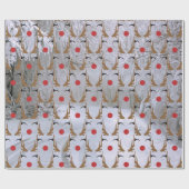 Papier Cadeau Noël de Santas Reindeer (Plat)