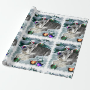 Papier Cadeau Noël de Schnauzer miniature