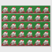 Papier Cadeau Noël de Shih Tzu (Plat)
