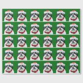 Papier Cadeau Noël de Shih Tzu (Plat)