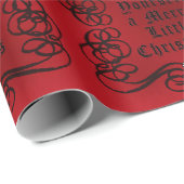 Papier Cadeau Noël de style de Goth Joyeux petit (Coin rond)