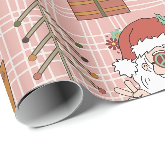 Papier Cadeau Noël de super Funky 70 (Coin rond)