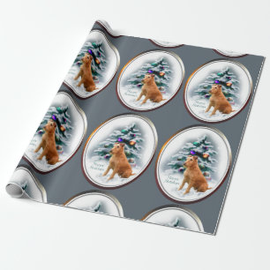 Papier Cadeau Noël de Terrier irlandais