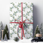 Papier Cadeau Noël de verdure moderne