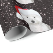 Papier Cadeau Noël de Westie (Coin rond)
