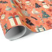 Papier Cadeau Noël des agrumes ornementaux (Coin rond)