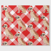 Papier Cadeau Noël des Amoureux de les chiens Plaid et Great Dan (Plat)