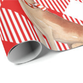 Papier Cadeau Noël des Amoureux de les chiens Plaid et Great Dan (Coin rond)