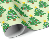 Papier Cadeau Noël des arbres (Coin rond)