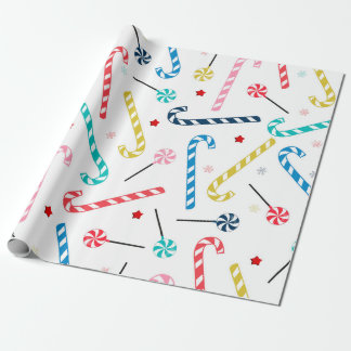 Papier Cadeau Noël des bonbons colorés