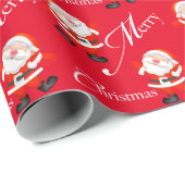 Papier Cadeau Noël des cadeaux père Noël (Coin rond)