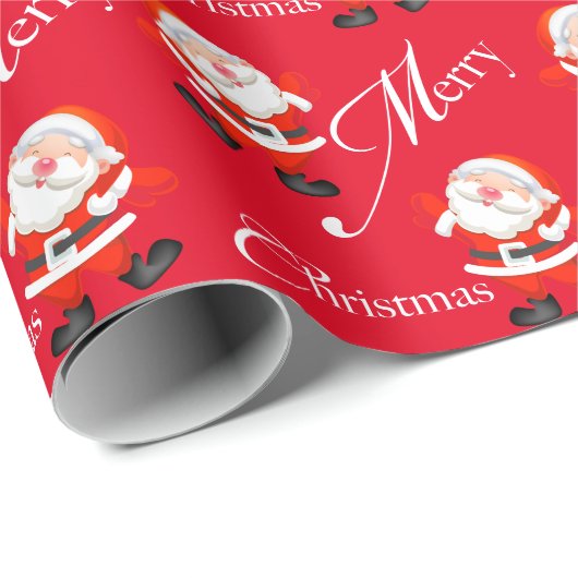 Papier Cadeau Noël des cadeaux père Noël (Coin rond)