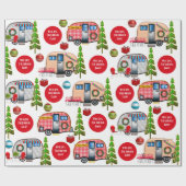 Papier Cadeau Noël des Campers personnalisés (Plat)