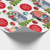 Papier Cadeau Noël des Campers personnalisés (Coin)