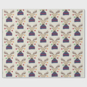 Papier Cadeau Noël des cerfs (Plat)