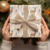 Papier Cadeau Noël des cerfs