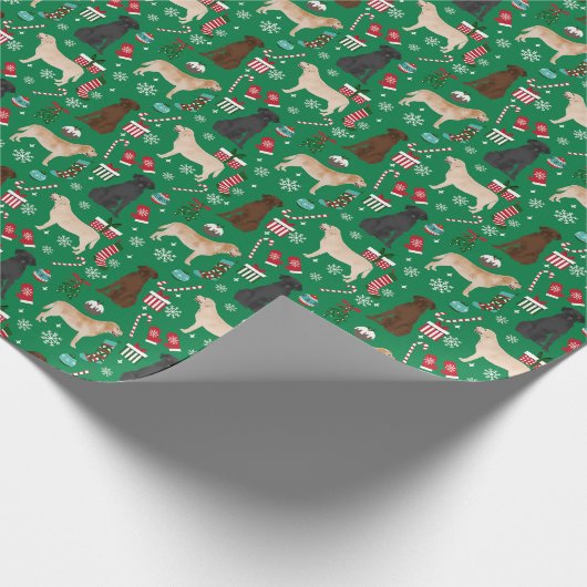 Papier Cadeau Noël des chiens du Labrador (Coin)