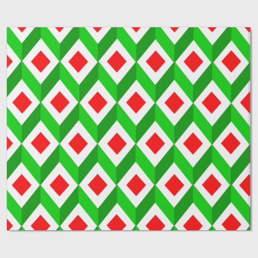 Papier Cadeau Noël des cubes 3D (Plat)