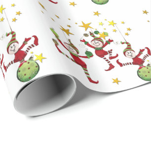 Papier Cadeau Noël des elfes de fête