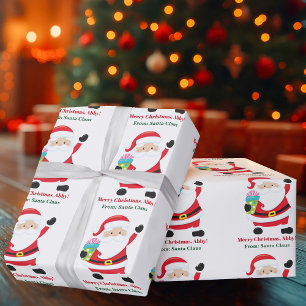 Papier Cadeau Noël des enfants du Père Noël mignonne Customisé