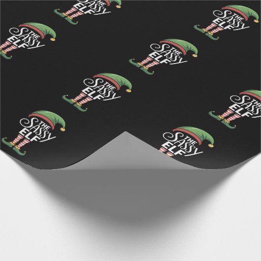 Papier Cadeau Noël des fêtes des Elfes Sassy (Coin)