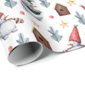 Papier Cadeau Noël des motoneigistes (Coin rond)