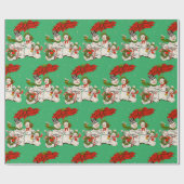 Papier Cadeau Noël des neiges vintages (Plat)