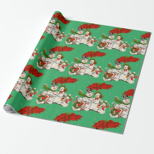 Papier Cadeau Noël des neiges vintages (Déroulé)