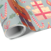 Papier Cadeau Noël des noisettes (Coin rond)