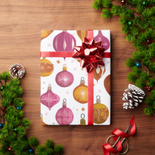 Papier Cadeau Noël des ornements rétro