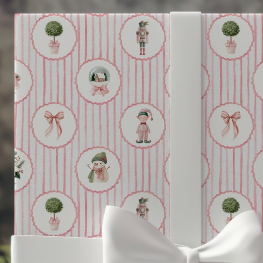 Papier Cadeau Noël des papillons papillon papillon rose