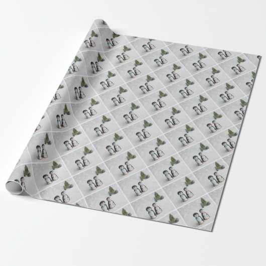 Papier Cadeau Noël des Pingouins (Déroulé)