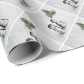 Papier Cadeau Noël des Pingouins (Coin rond)