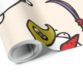 Papier Cadeau Noël des pirates de neige (Coin rond)