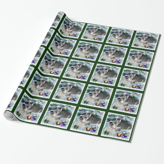 Papier Cadeau Noël des Schnauzer miniatures (Déroulé)