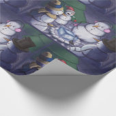 Papier Cadeau Noël des Snowmen de camping (Coin)
