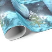 Papier Cadeau Noël d'espace extra-atmosphérique (Coin rond)