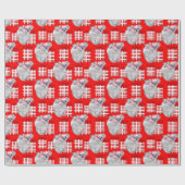 Papier Cadeau Noël d'été Koalas Rouge (Plat)