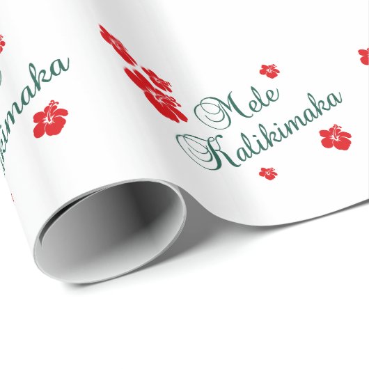 Papier Cadeau Noël d'Hawaï (Coin rond)