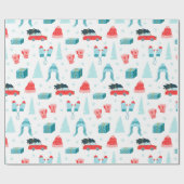 Papier Cadeau Noël d'hiver | Vacances (Plat)