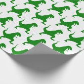 Papier Cadeau Noël Dinosaure Vert (Coin)