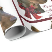 Papier Cadeau Noël Doberman Pinscher (Coin rond)