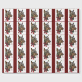Papier Cadeau Noël Doberman Pinscher (Plat)